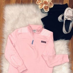 Vineyard Vines Pink Shep Quarter-Zip Sweatshirt
